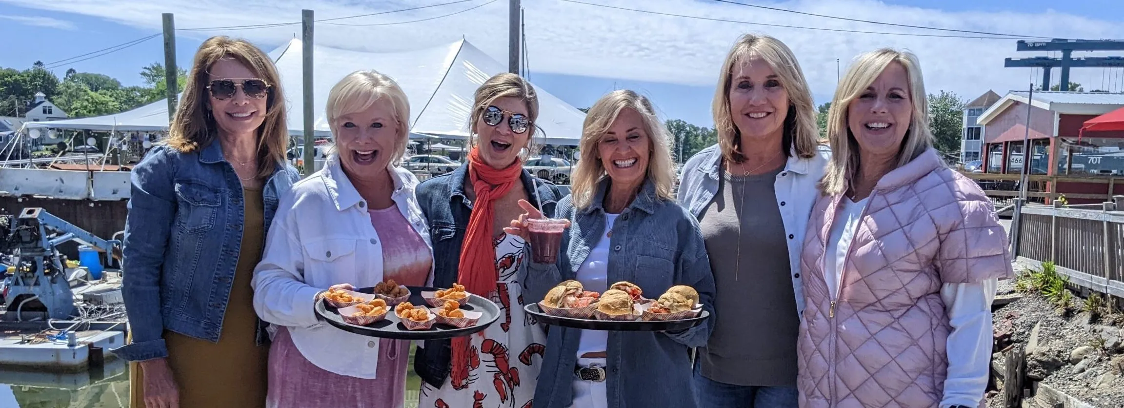 A wonderful group of ladies at the Clam Shack in Kennebunkport, ME
