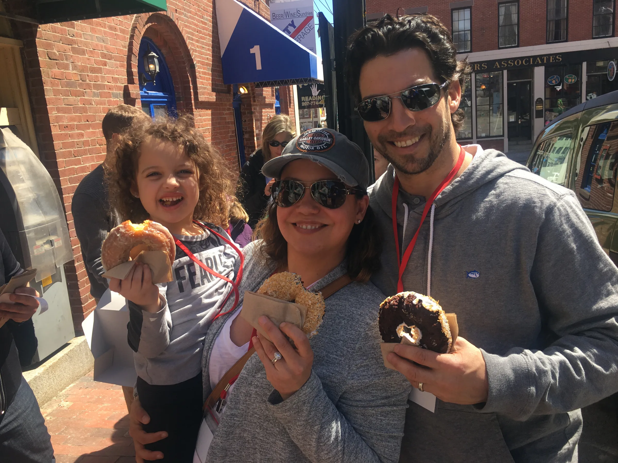 a couple of people that are standing in the street