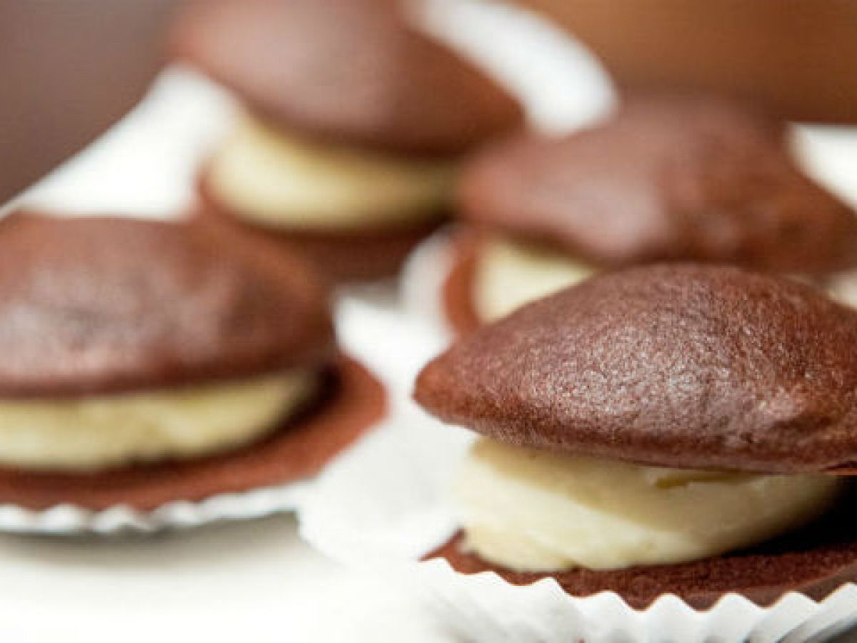 a close up of whoopie pies