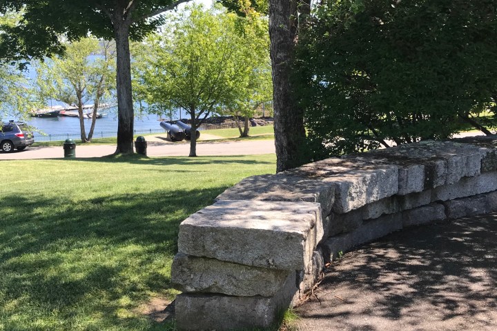 a bench in a park