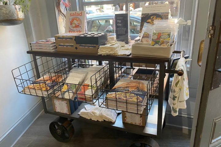 a store filled with lots of luggage