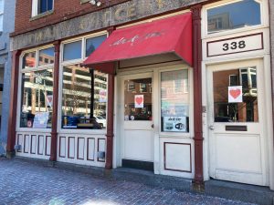 a store front at day