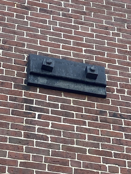 a close up of a brick wall
